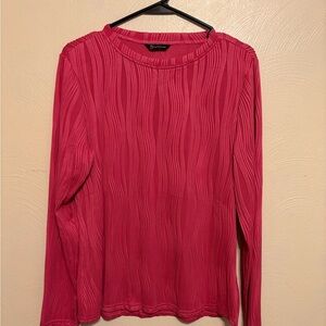 Elegant Long Sleeve Top in Rich Pink